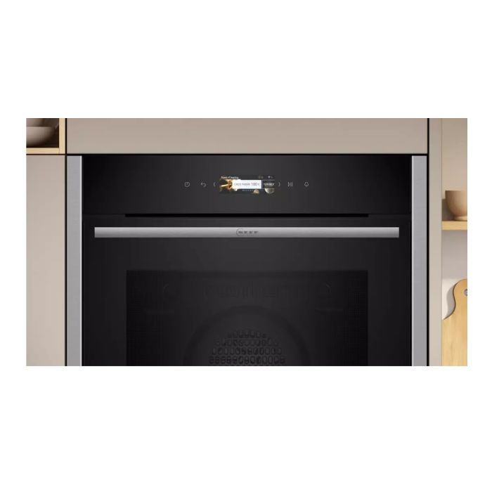 NEFF - Four intégrable multifonction 71l 60cm pyrolyse/hydrolyse inox - B24CR71N0F n70
