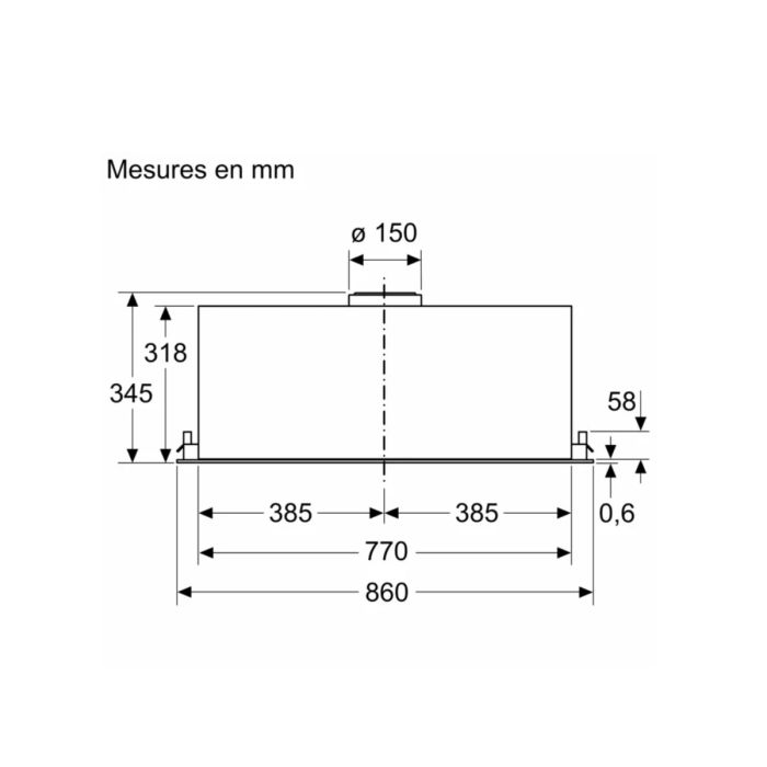 SIEMENS - Groupe filtrant 86cm 74.5m3/h inox - LB87NAC50 iq500