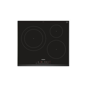 SIEMENS - Plaque de cuisson induction 60cm 3 feux 7400w noir - EH651FJB1E iq100