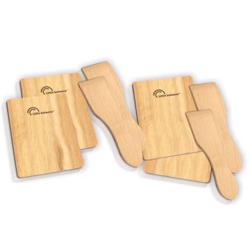 Set 4 spatules + 4 planchettes bois little balance 8503